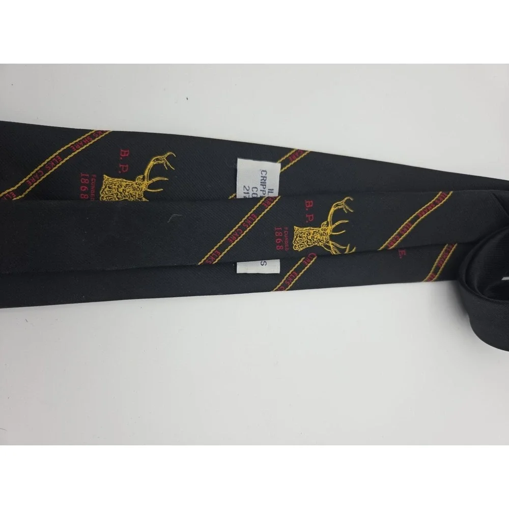 Elks Club ILLinois Children's Necktie Black Elk's Corp Men's Tie Classic